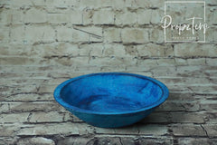 Blue Wooden Bowl
