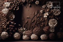 Caramel Floral - Printed Backdrops