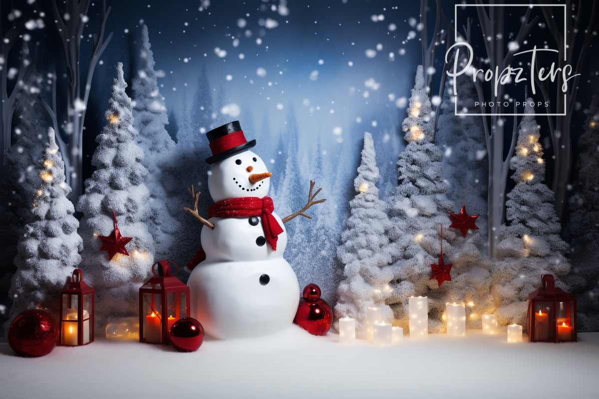 Classic Snowman - Printed Backdrops