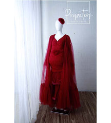 Raven Red Maternity Gown
