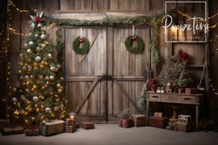 Christmas Barn Door - Printed Backdrops