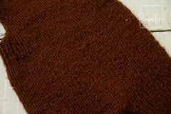 Alpaca knit romper brown
