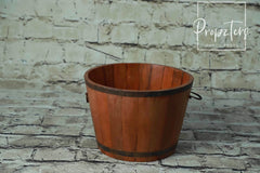 Brown wooden Bucket