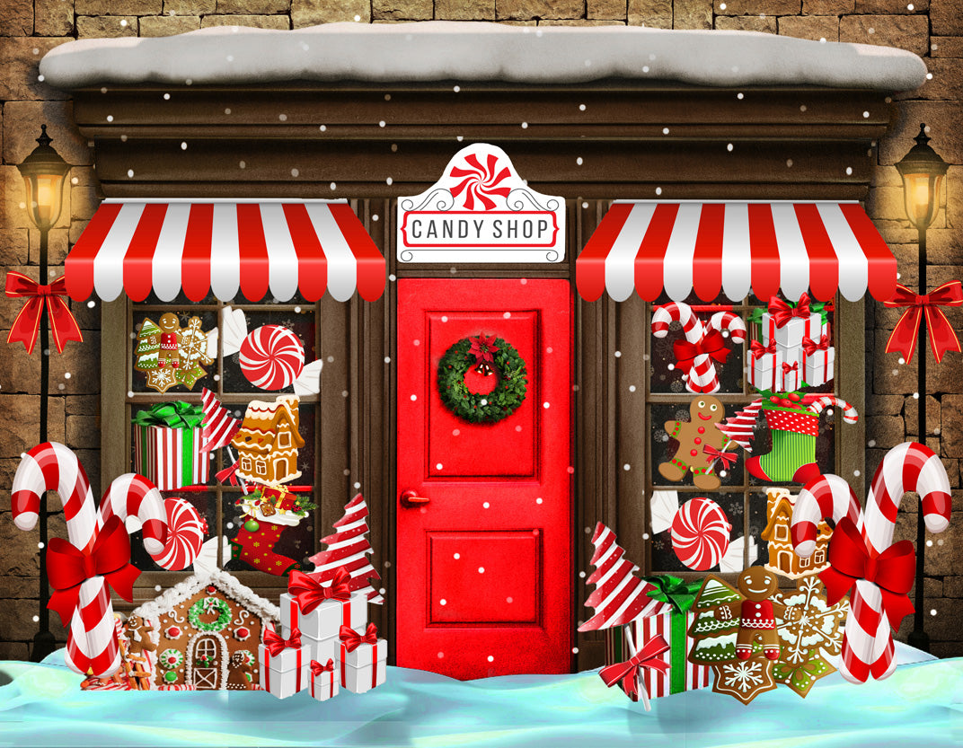 Christmas Shop Front - Printed Backdrops