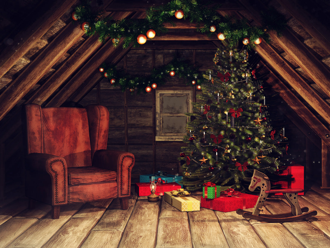 Christmas Attic - Printed Backdrops