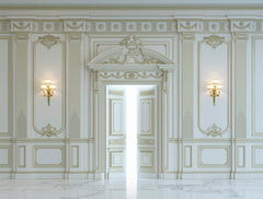 Vintage Palace White Wall Open Door