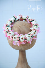 White Floral Head band