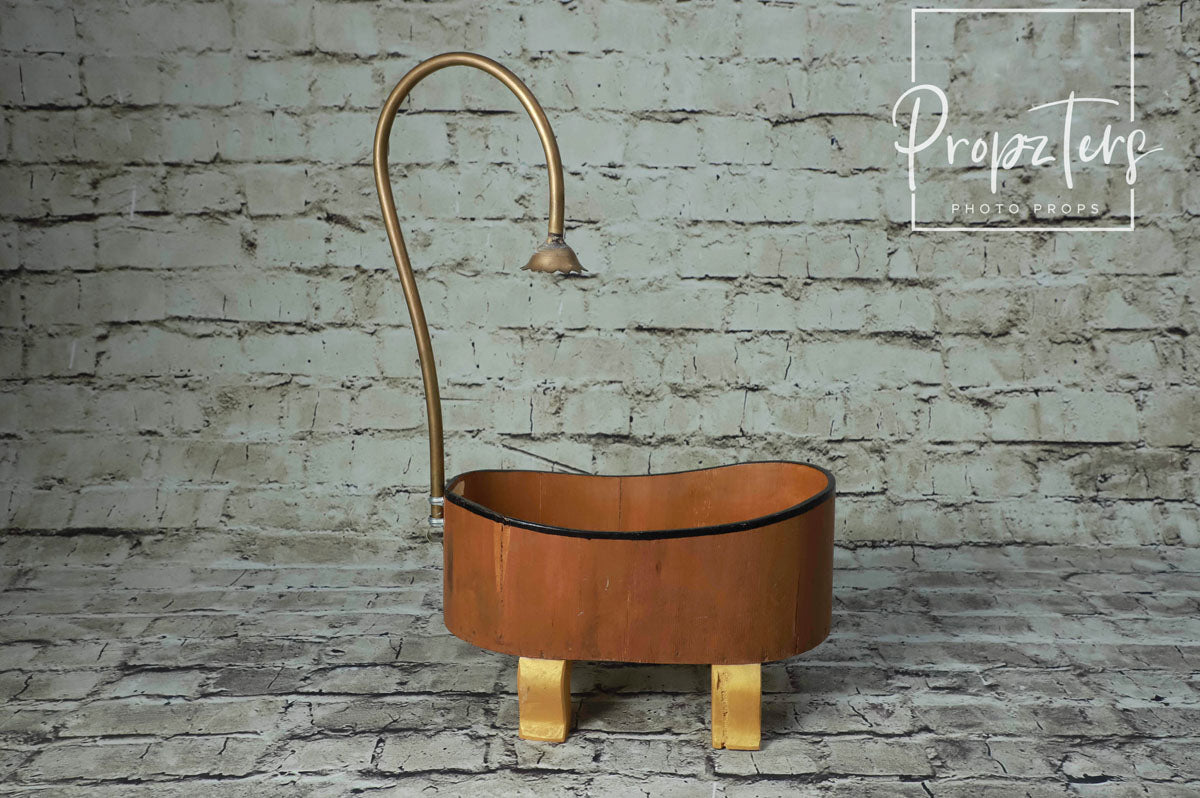 Wooden Bath Tub with Shower